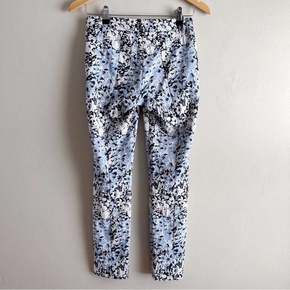 Sfizio Blue Floral Jacquard Crop Slim Pants Made in Italy,‎ Size Small - Picture 8 of 8